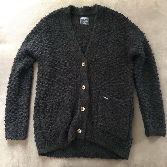 abercrombie black cardigan